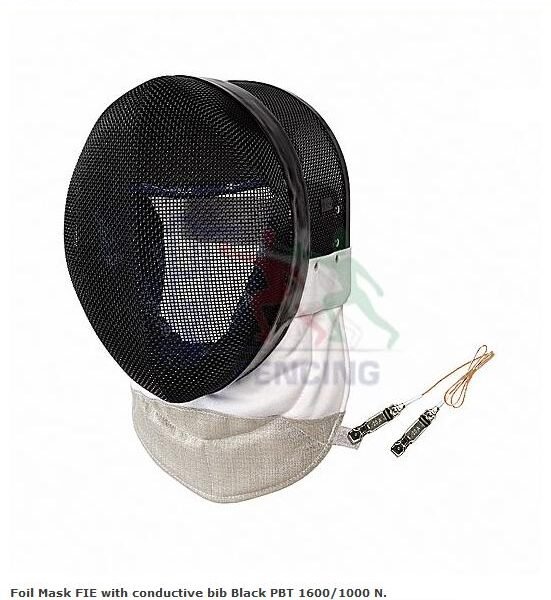 Foil Mask FIE w/ Conductive Bib Black PBT 1600/1000N